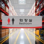 공용화장실 팻말 지하주차장출입표지 출입통제안내표지 공유오피스안내 : 록 키