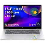 HP 옴니북 7차세대 엔비 17 AI 노트북17.3인치 FHD 터치스크린 인텔 코어 울트라 7 256V 16GB DDR5 1TB SSD ARC 140V GPU16GB... 