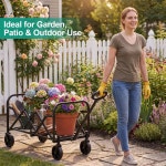 써니필 경량 접이식 왜건 카트 350LBS 휴대용 캠핑 가든 비치 블랙 350LBS : 용산방충망천재