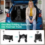 써니필 경량 접이식 왜건 카트 350LBS 휴대용 캠핑 가든 비치 블랙 350LBS : 용산방충망천재