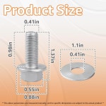 HEX 볼트 90105-VA3-J01(10X25mm) 및 와셔 90502-VG3-000(10mm) 2PCS를 포함한 혼다 로터리 블레이드 HRX217 HRC216 HRM215 : cielobyj