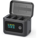 심익 지능형 배터리 충전기 DJI 오스모 360 액션 6 5 프로 43용... 충전 케이스 OLED 디스플레이 허브 배터리용 상 Basic Charger : 아린다우