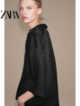 변혜성헤어 | ZARA 자라 여성 ZW 시리즈 턴다운 칼라 드레이프 루즈핏 셔츠 4786032 700 : ZARA 자라