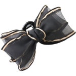 11700264 발레타 헤어클립 반텐 VINGTAINE 오간지 리본 밴드 클립 대형 볼륨 묶음 머리 성인 여성용 H7903-BLACK- : 오팔벨리트