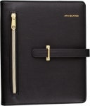 AT-A-GLANCE 인조 가죽 날짜가 없는 스타터 세트 7링 5-1/2인치 x 8-1/2인치 책상 크기 패션 블랙 (DR1118-040-05) Desk Size - Black... 