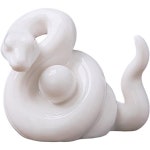 11717085 금전운 풍수 재물 행운 부적 백뱀 장식품 뱀 흰뱀 도자기 뱀띠 백룡 간지 십이지 금운을 가져다 주는 흰 길조 아이템 풍수용품 행운을... 