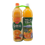 [양재하나로 출고] 롯데칠성 제주감귤+델몬트오렌지 1.5L X 2개입 : 이하나클럽