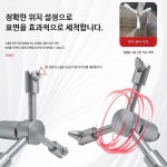 산업용 회전노즐 세차장 파이프 스텐 스프레이 원형 직선 헤드 고압 A_4분 - 짧은 스타일 더블 로드 - 원통형 : 리코랩실