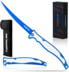 Thornsline 접이식 필레/낚시/캠핑/사냥 나이프 울트라 샤프 G4116 독일 스테인리스 블레이드 미끄럼 방지 손잡이 7 1⁄2 인치... 