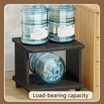 2단 언더 데스크 프린터 스탠드 모던 다목적 스탠드와 작은 공간용 캐스터 휠 가 있는 、 홈 오피스 、(블랙) : shoporiume024