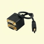 HDMI 수 to DVI-D 암 2포트 선택 분배기 변환 젠더 케이블 G2363 영상 : KJS마켓