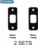 데드볼트 스트라이크 플레이트 원형 코너 1-18인치 x 2-34인치 더스트박스매트 블랙 2개 PCS D300-Black 2pcs : 울트라픽셀