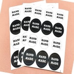 핸드메이드 스티커 원형 12p handmade 카페 간식 : 초생마켓