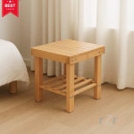 원목 사각 보조의자 선반 겸용 다용도 미니 스툴 : 다랑상사