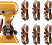 가전제품용 코드 정리함 6팩 강력 가 포함된 부드러운 고무 가전제품 랩 주방 홀더 커피 메이커 에어프라이어에 완벽합니다 : shoporiume020