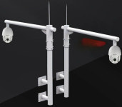 CCTV 폴대 실외 회전 브라켓 L자 360도 벽부형 : 제이아이몰이