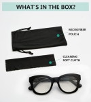 아이케퍼 오버사이즈 프로그레시브 리더 여성 - 자외선 차단 멀티포커스 컴퓨터 놀린 삼초점 독서 안경 블랙 프레임 +1.25 : 에뚜알-