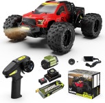 VIRCAS 1/14 브러시리스 RC 카 몬스터 트럭 시속 50마일 이상 4WD 방수 빨간색 8세+ Red : 도키도키픽