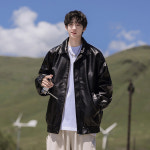 JEANSWEST 남녀공용 가죽 자켓 블랙/기본 모델 (G2471), 3XL : POIZON공식온라인스토어