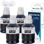 Canon PIXMA G5020 G6020 G7020 프린터 4팩 와 호환되는 20 GI20 GI-20 잉크 리필 병 교체용 LCL 블랙 : W유에스컴퍼니