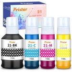 GI-21 GI21 G3270 G3290 캐논 21 잉크 리필 병 세트 G4260 G2260 G1220 G1230 G2270 GI21 Black Cyan Magenta Yellow : W유에스컴퍼니