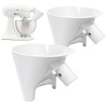 2-PCS - 키친에이드 믹서 밀가루 깔때기 장인 KSM150 4.5-5 쿼트 틸트 헤드 스탠드 믹서—유출 방지 쉽게 부을 수 있는 : 에이에이컴퍼니