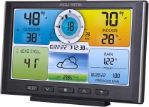 AcuRite Iris 무선 홈 기상 관측소 실내/외 온도 습도 풍속 풍향 및 강수량계 (01529) Weather Station : 코코마로-