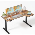 FEZIBO 페지보 55x32인치 L자형 전기 코너 스탠딩 책상 4단 높이 기억 설정 가 55×32 inch : 투플샵