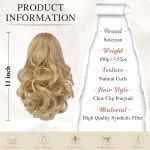 소페이얀 익스텐션 11인치 클로 클립 헤어 긴 곱슬 웨이브 플러피 여성용 합성 11 Inch (Pack of 1) Ash Blonde : 마야팜