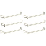 Soro 에센셜 소로 16인치 유리잔 걸이형 와인잔 거치대 황동 도금 6개 세트 선반 아래 캐비닛에 걸어두는 걸이 주방이나 바에서 사용하기... 