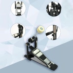 FUN 싱글 베이스 드럼 페달 프로 드라마용 풋 초보자 연습 조절 가능한 Z 렌치 비터 세트 : 하르덴