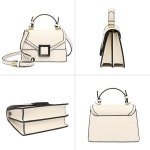 스칼튼 미니 탑 핸들 사첼 크로스바디 숄더백 H2077 Off White B Small : 플레온샵