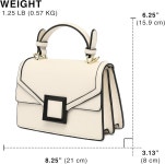스칼튼 미니 탑 핸들 사첼 크로스바디 숄더백 H2077 Off White B Small : 플레온샵