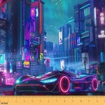 필유 레이스카 패브릭 바이 더 야드 1 스포츠카 장식 방수 아웃도어 럭셔리 모던 시티 빌딩 의자용 실내 쿨 스피드 DIY Blue 1 Yard... 