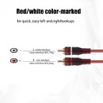 메이윌라 RCA 오디오 Y 스플리터 케이블 2RCA 남성에서 남성 스테레오 서브우퍼 홈 시어터 HDTV 게임 콘솔 카 오디오용 듀얼 골드 도금... 