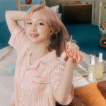 [해원 PICK] 실크핏 러브썸 반팔 카라 커플 잠옷 세트 여름 홈웨어 : DOSSY
