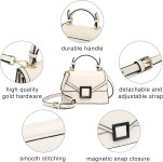 스칼튼 미니 탑 핸들 사첼 크로스바디 숄더백 H2077 Off White B Small : 플레온샵
