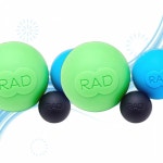RAD 알에이디 실리콘 볼 라운드 요가 마사지 세트 3가지 밀도 심층 조직 마사지용 2개 KH : 민코티니