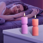 스트라이프 캔들 실리콘 몰드 컬럼 실린더 피러 적이고 인 장식적인 줄무늬 형태 향이 나는 제작용 기둥의 미적 스파이럴 기둥형 003 : 네이로