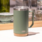 타이소 텀블러 머그컵 손잡이 보온 보냉 그린 710ml : 비엔에스토어