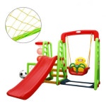 4in1 어린이 놀이터세트 미끄럼틀 그네 농구대 축구 실내 놀이기구 : 신원상사