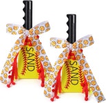 이벤트용 9인치 소프트볼 카우벨 설정 및 게임 졸업 파티 학교 농장 퍼커션 음악용 손잡이가 DIY 소음 메이커 라벨 부착 Softball : 하은이네마