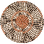 Mokylor 라탄 벽걸이 바구니 장식, 매듭 짜임 매트 해초 벽 거실이나 침실에 어울리는 원형 보헤미안 스타일 독특한 장식(30cm / 11.8인치)... 