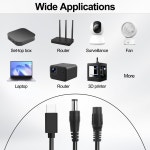 카메라 LED 라우터 등에 적합한 JSADZKJ USB-C to DC5525 남성/여성 케이블 - 28CM/11인치 : 대원테크-