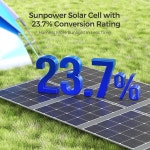 Renogy 400W 휴대용 태양광 패널 접이식 단결정 담요 대형 파워 태양열 태양전지 23.7% 고효율 발전소 야외 캠핑 RV 발전기 : 스마일그린마켓