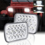 YUZ 7x6 5x7 LED 조명 2Pcs 직사각형 H6054 H5054 90W 하이/로우 밀폐 빔 H4 9003 쉐보레 블 익스프레스 제프 랭글러 YJ XJ 체로키... 