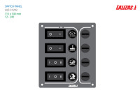 4-스위치 판넬 12/24V, 12/24V 공용, 방수 방부식 SS 판넬, SP4 SWITCH PANEL : 마린랜드 파워몰