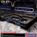 업소용 led 조명 테이블 의자 노래방 주점 카페 단체석 루프탑 파티룸 긴 체어 인테리어 : 글로벌파라다이스