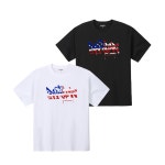 [2PACK] USA 랩스타 라운드 반팔 티셔츠 S0286 : 그루브스텝