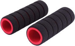 룰로고드 페어 모터사이클 자전거 핸들 바 소프트 폼 좋은 성능 그립 커버 블랙 레드 : 오토픽유